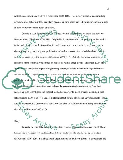 Organizational Behavior