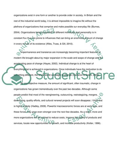 Achieving Successful Organization Change