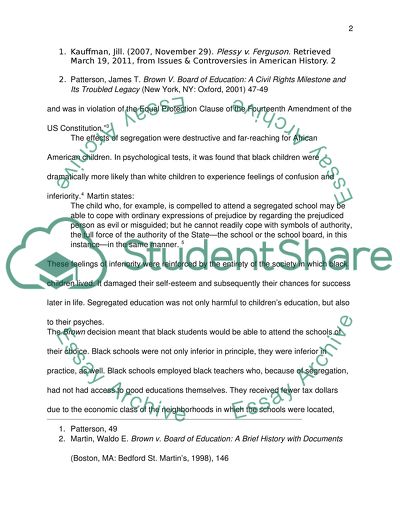 Brown v the board of education