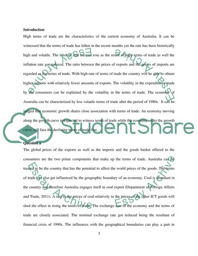 Global Export Prices of Australia