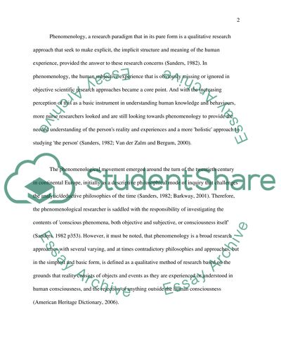 Critical Evaluation of Phenomenology