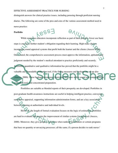 Effective Assessment Practices Paper