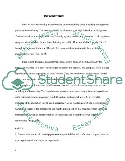 Employability Skills - Bupa Health Insurance