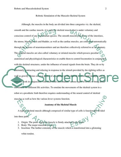 Robotic Simulation of the Musculo-Skeletal System