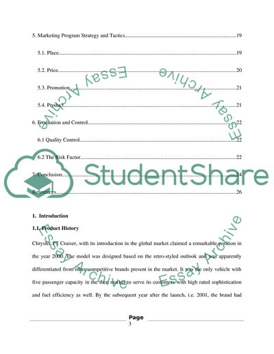 Marketing Management of Chrysler PT Cruiser