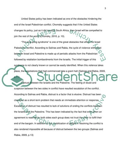 Global Leadership: Israel-Palestinian Conflict