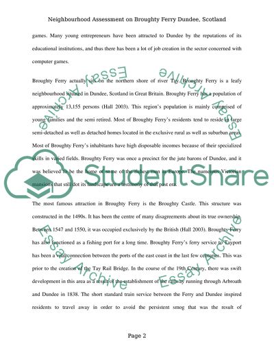 Neighbourhood Assessment on Broughty Ferry Dundee