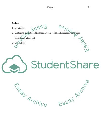 Critically Evaluating Current Neo-liberal Education Policies