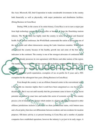 The Economy of Costa Rica