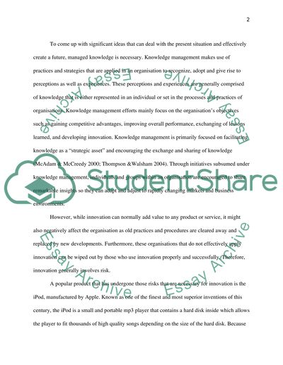 Innovation and knowledge management