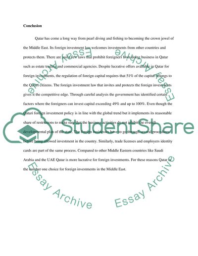 Foreign Investment in Qatar