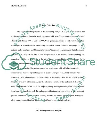 Heart Failure - Data Management and Analysis