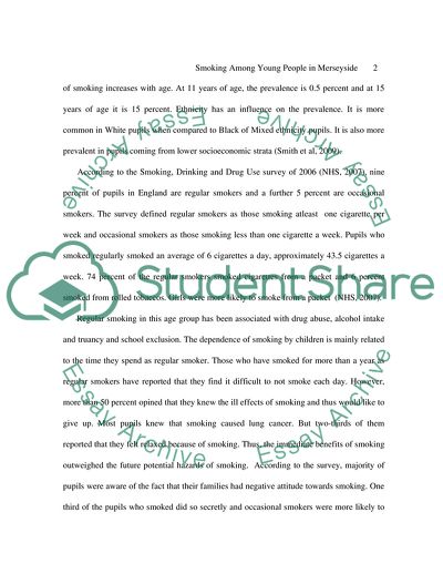 Analysis of Specific Health Needs of Merseyside