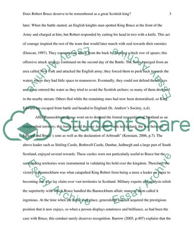 Whether Robert Bruce Deserves to Be Remember As a Great Scottish King