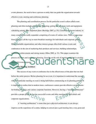 Conference and Events Planning