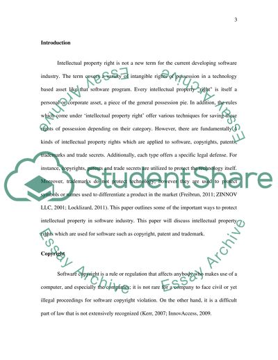 Protecting Intellectual Property Rights In Software