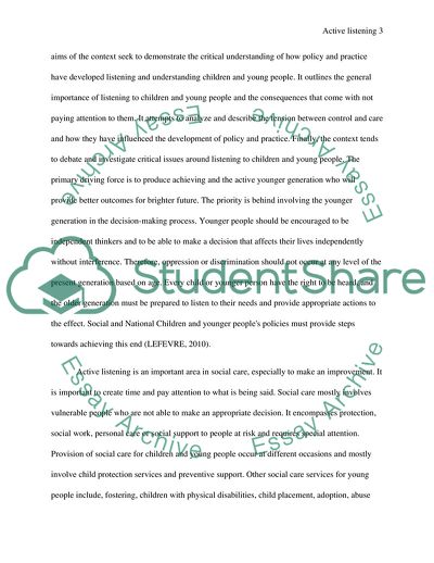 The Role of Active Listening