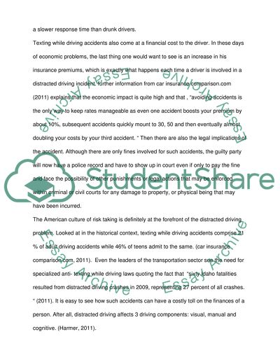 In Support of the Distracted Driving Bill