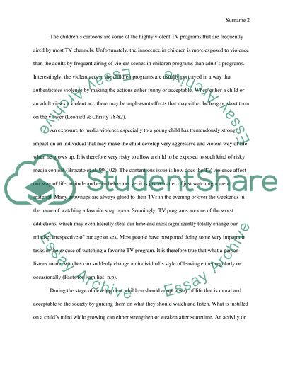 Violent Childrens Programs