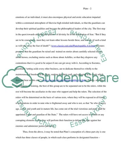 Platos Republic: The three-part city and the three-part soul