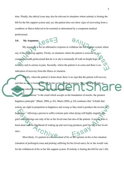 Should Nurses Assist in the Withdrawal of Life Support Systems