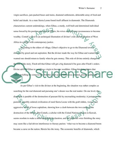 The Diamonds by J. Sorie Conteh