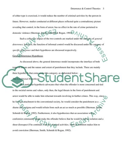 Deterrence & Control Theories