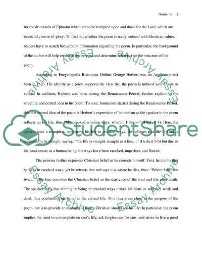 Exploring Christian Values in George Herberts Poem A Wreath