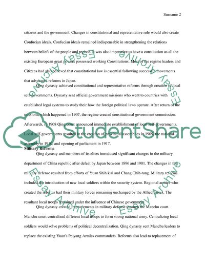 Chinese history: restoration through reform