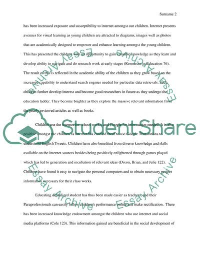 Should children at elementary school level allowed to use internet and social media