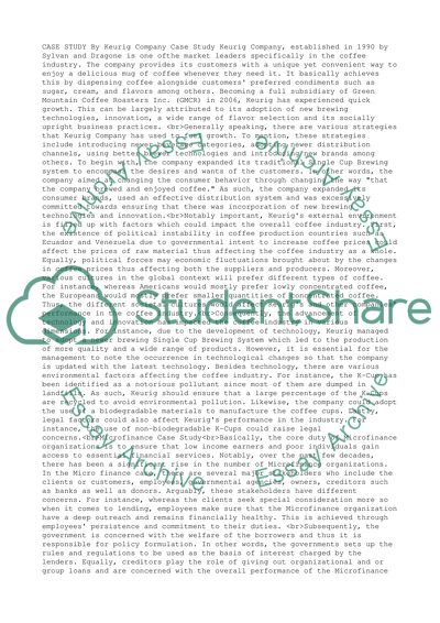 Case study for strategic management