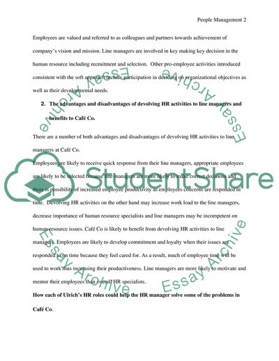 The Approaches to People Management at Cafe Co