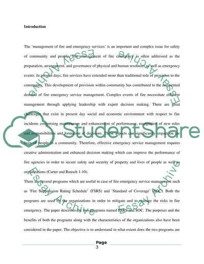 Emergency Service Managment