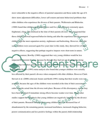 How can divorce influence in childrens behavior