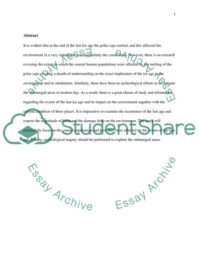 Effects of Rising Sea Levels on Costal Populations at the End of the last Ice Age