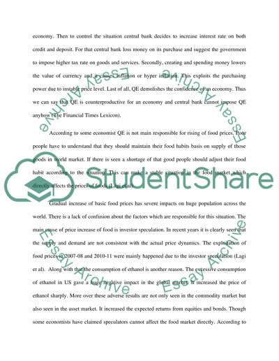 Reasons behind the Quantitative Easing