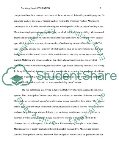 Revisiting the role of miscue analysis in effective teaching