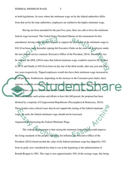 Should the Federal Minimum Wage Be Raised