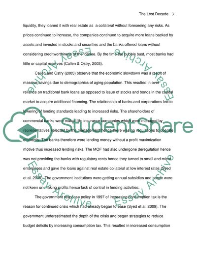 Analysis of the Lost Decade