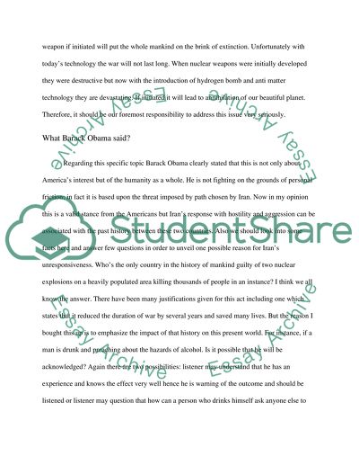 A Paper On Barack Obamas Speech in Cairo