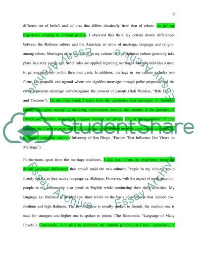 Intercultural Analysis Paper