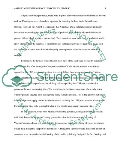 American Independence Forced Founders