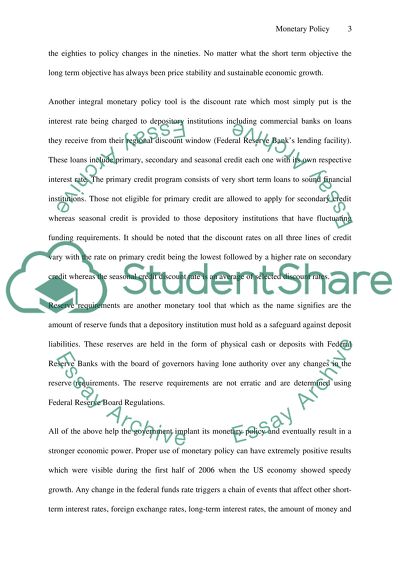 Monetary Policy of the U.S. Federal Reserve