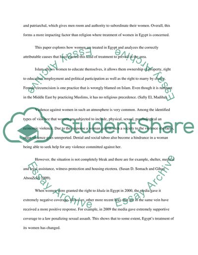 The Women in Egypt and Their Rights