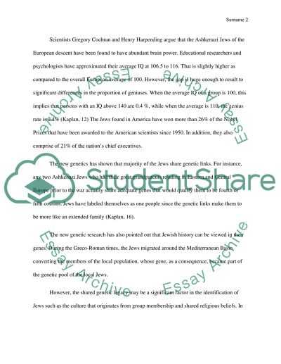 Jewish Legacy Inscribed On Genes by Karen Kaplan