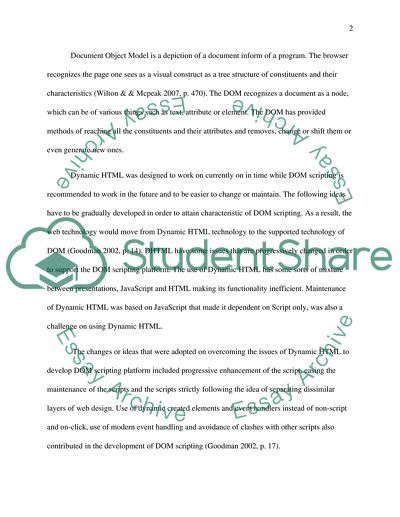 Changes Encountered From Dynamic HTML to DOM Scripting