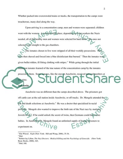 Scientific Experimentation During the Holocaust