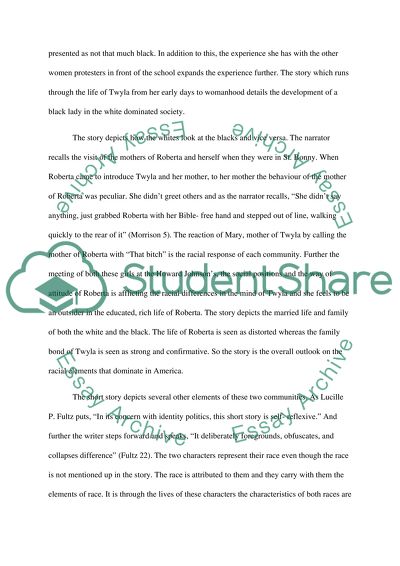 Toni Morrisons Recitatif