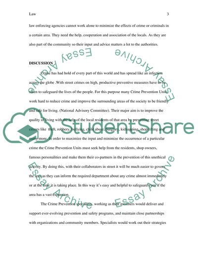 A Current Crime Prevention Program