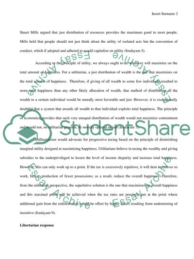 Political philosophies of Utilitarianism, Libertarianism, and Egalitarianism